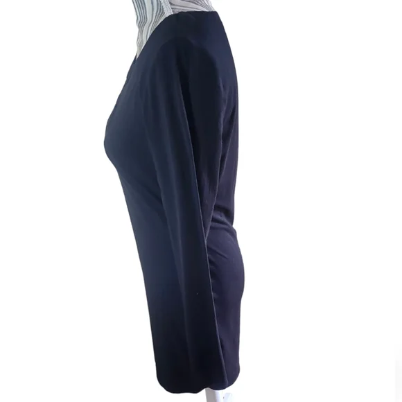 Guess women's black lace front long-sleeved mide dress size - Picture 4 of 5